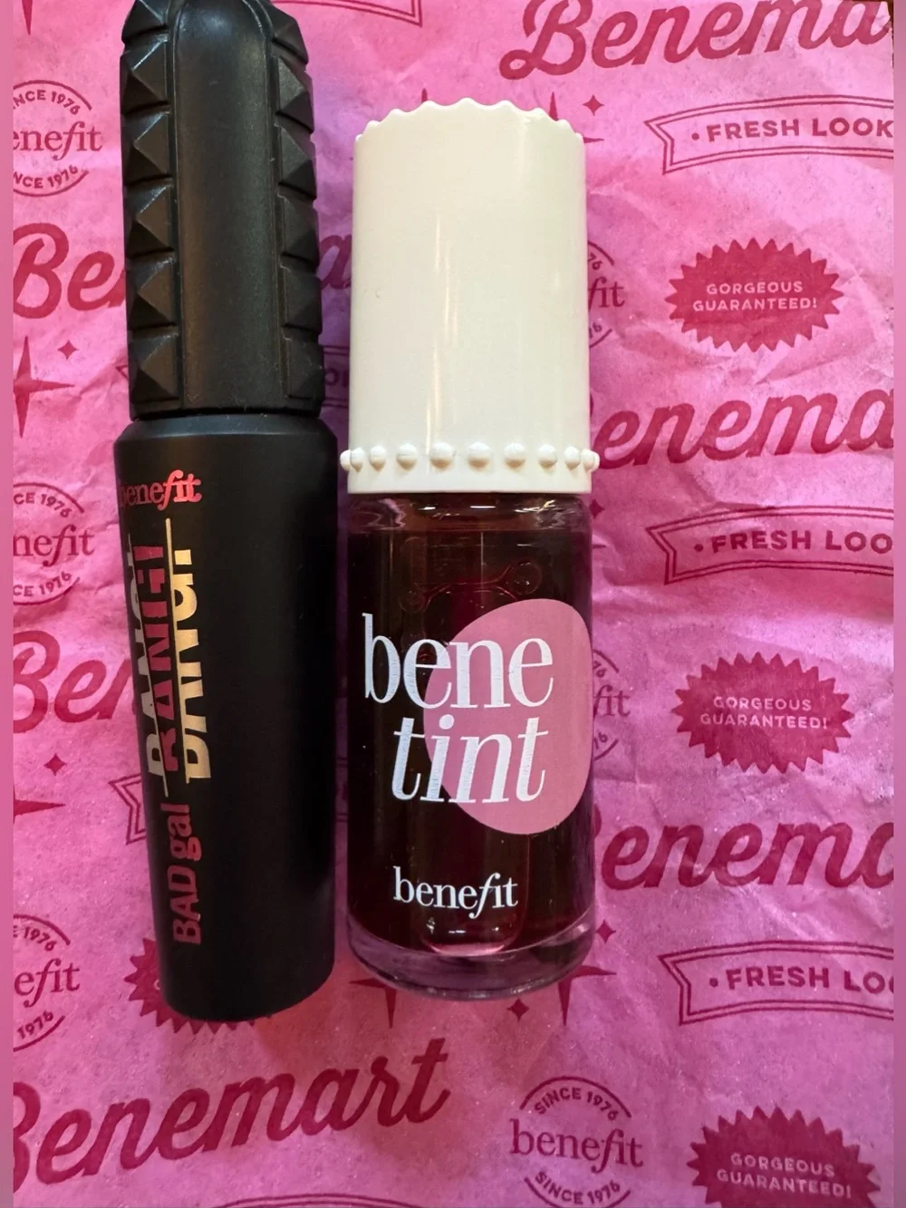 Benefit Benetint Lip & Cheek Tint & Badgal Bang Travel Size Mascara **NEW**